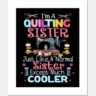 Quilt Shirts Quilting Sister Tees Yarn Women Hobby Quilter Posters and Art